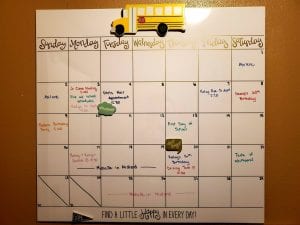 dry erase calendar